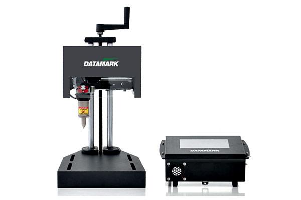 Bench-top dot peen marking station with touchscreen controller