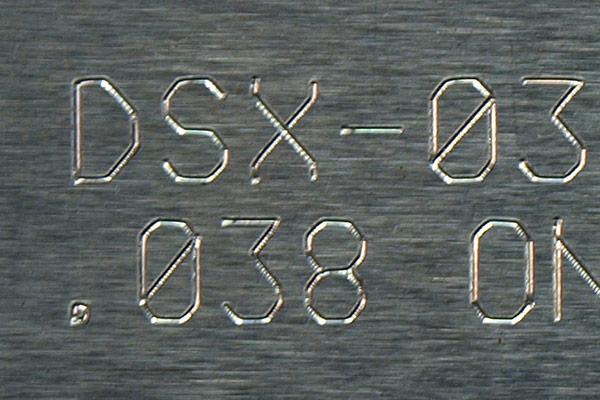 Scribe marking / scratching / engraving - direct part marking