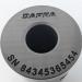 Logo and serial number on steel roll; .010 deep, marked with 50 watt laser